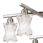 M8605/1 Alaska Pendant Convertible To Semi Flush 8 Light Satin Nickel