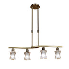 M8609AB/1 Alaska Telescopic 4 Light Antique Brass