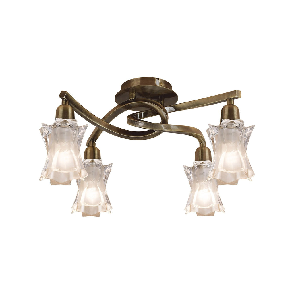 M8610AB/1 Alaska Ceiling 4 Light Antique Brass
