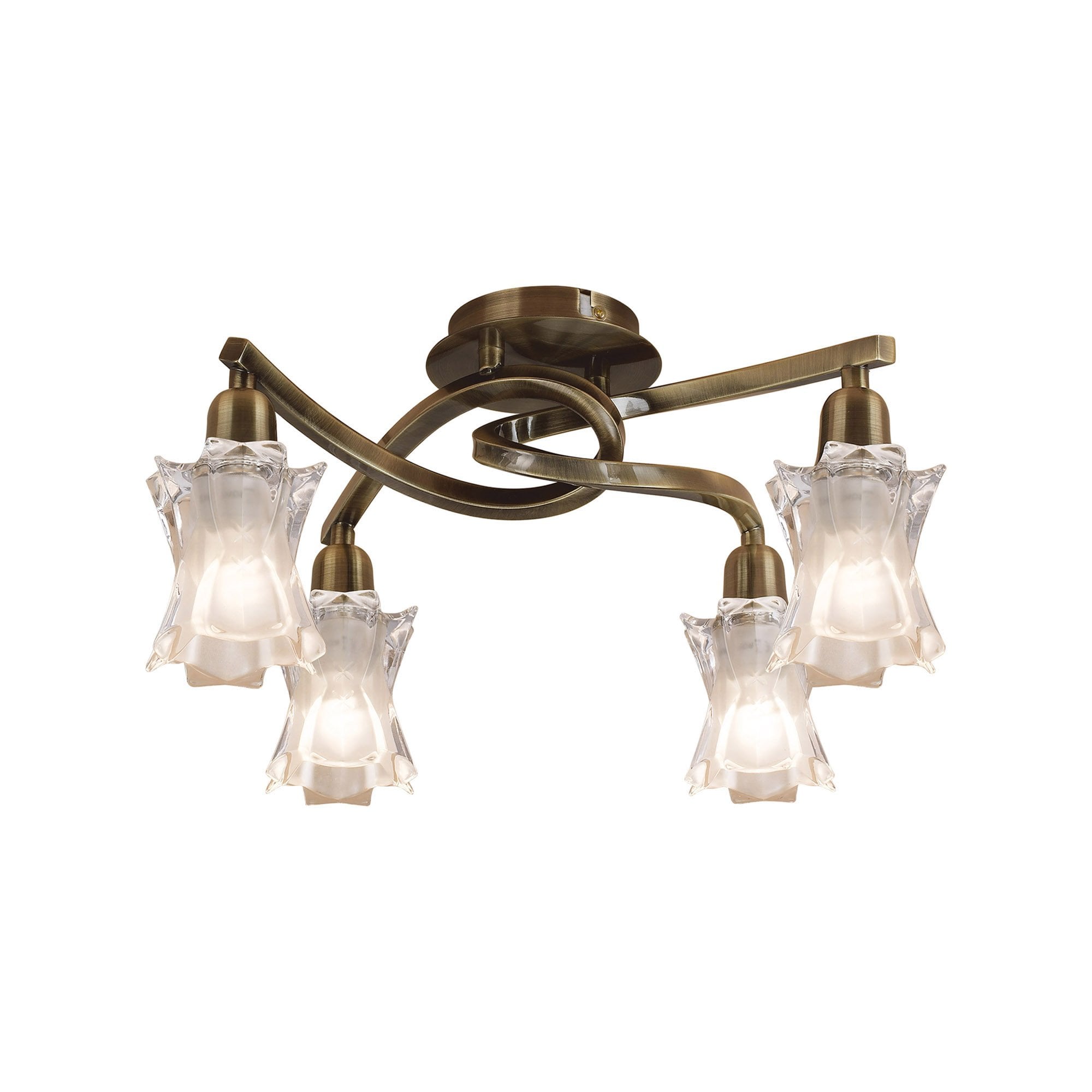 M8610AB/1 Alaska Ceiling 4 Light Antique Brass
