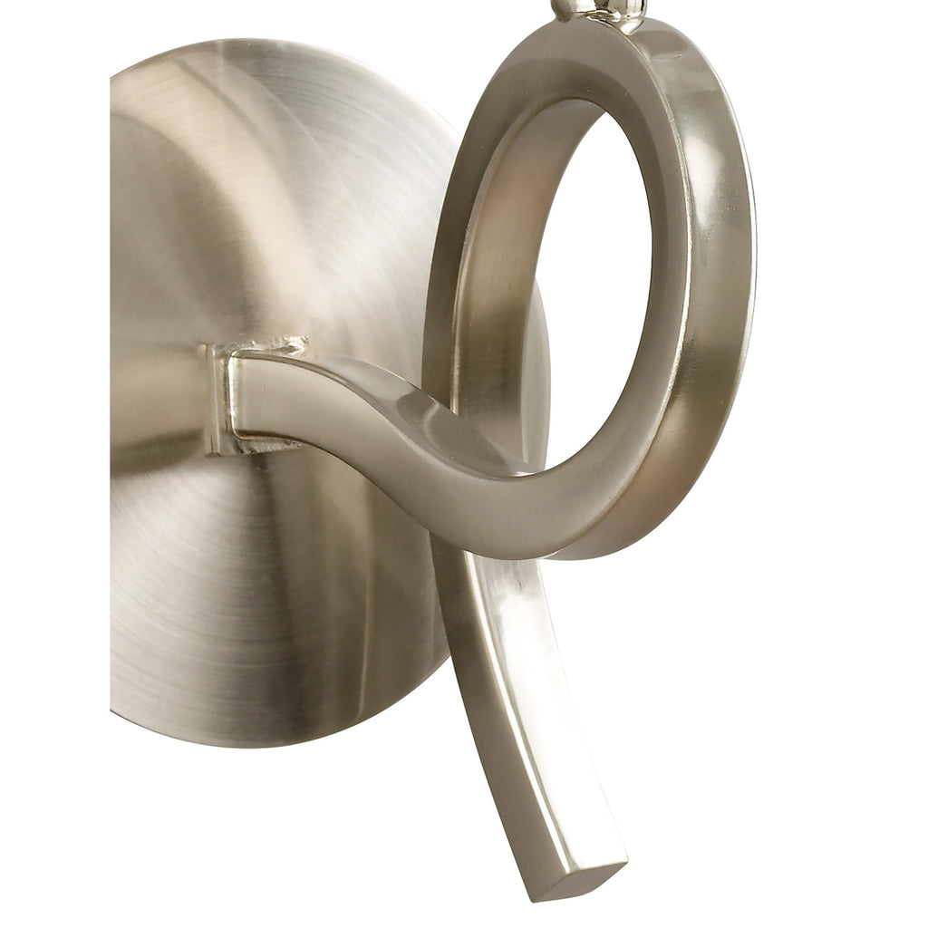 M8613/S/1 Alaska Wall Lamp Switched 1 Light Satin Nickel