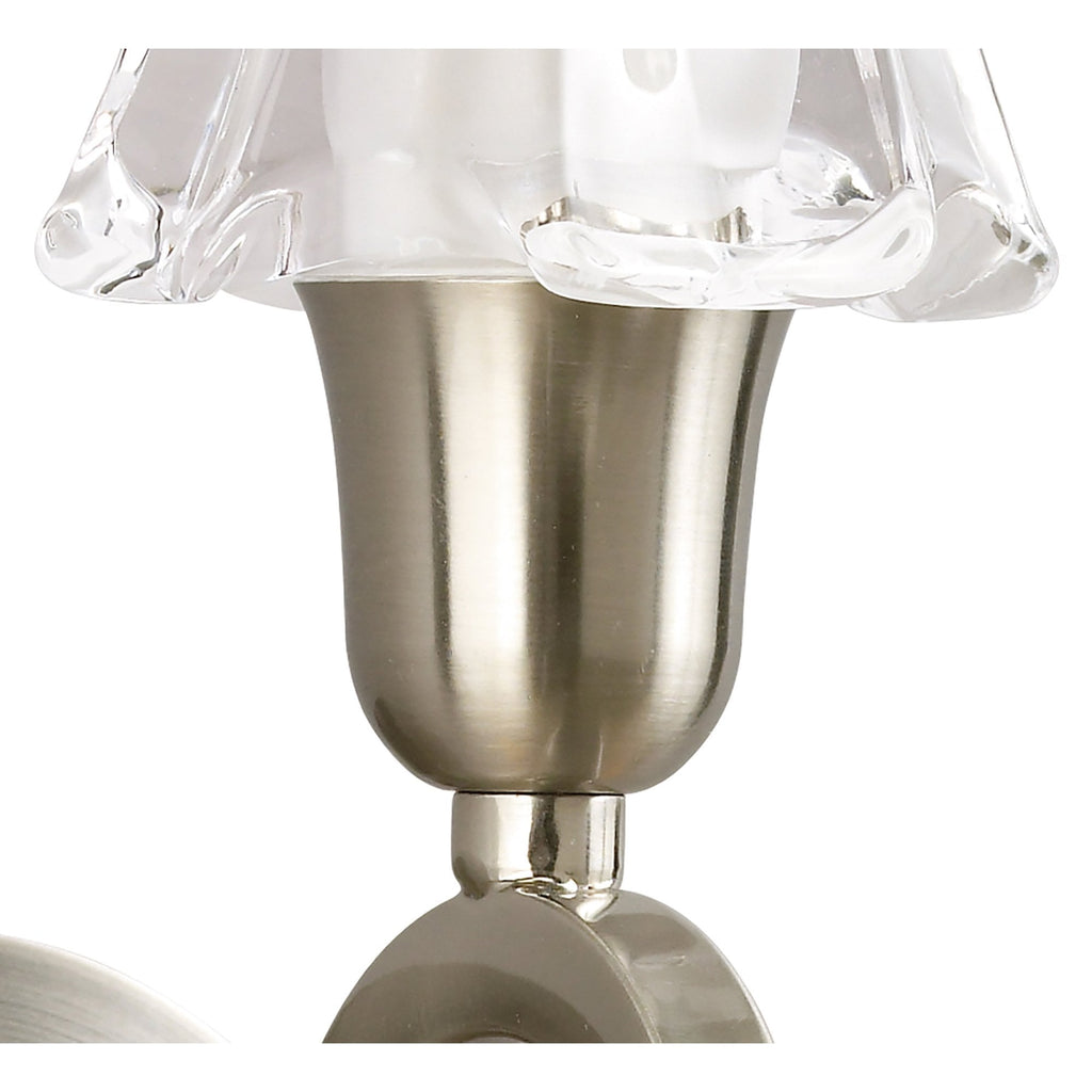 M8613/S/1 Alaska Wall Lamp Switched 1 Light Satin Nickel