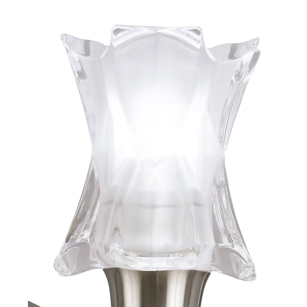 M8614/S/1 Alaska Wall Lamp Switched 2 Light Satin Nickel