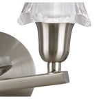 M8614/S/1 Alaska Wall Lamp Switched 2 Light Satin Nickel