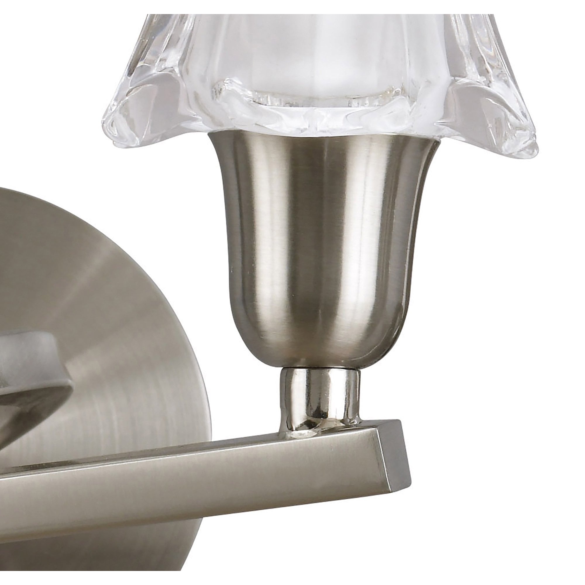 M8614/S/1 Alaska Wall Lamp Switched 2 Light Satin Nickel