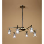 M8606AB/1 Alaska Pendant Convertible To Semi Flush 6 Light Antique Brass