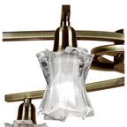 M8606AB/1 Alaska Pendant Convertible To Semi Flush 6 Light Antique Brass