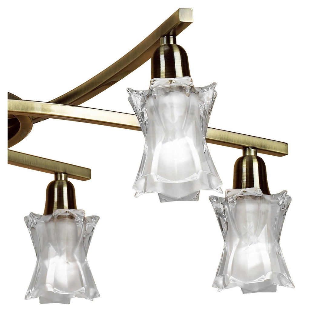 M8606AB/1 Alaska Pendant Convertible To Semi Flush 6 Light Antique Brass