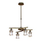 M8607AB/1 Alaska Pendant Convertible To Semi Flush 4 Light Antique Brass