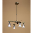 M8607AB/1 Alaska Pendant Convertible To Semi Flush 4 Light Antique Brass