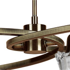 M8607AB/1 Alaska Pendant Convertible To Semi Flush 4 Light Antique Brass