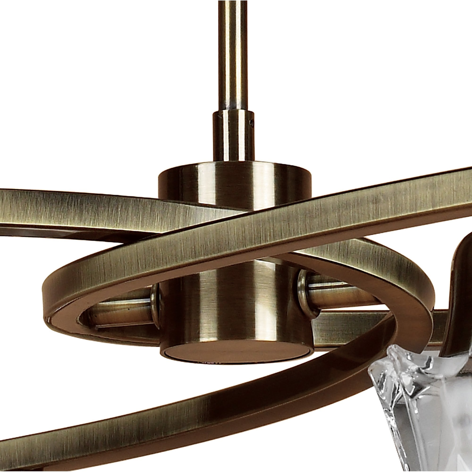 M8607AB/1 Alaska Pendant Convertible To Semi Flush 4 Light Antique Brass