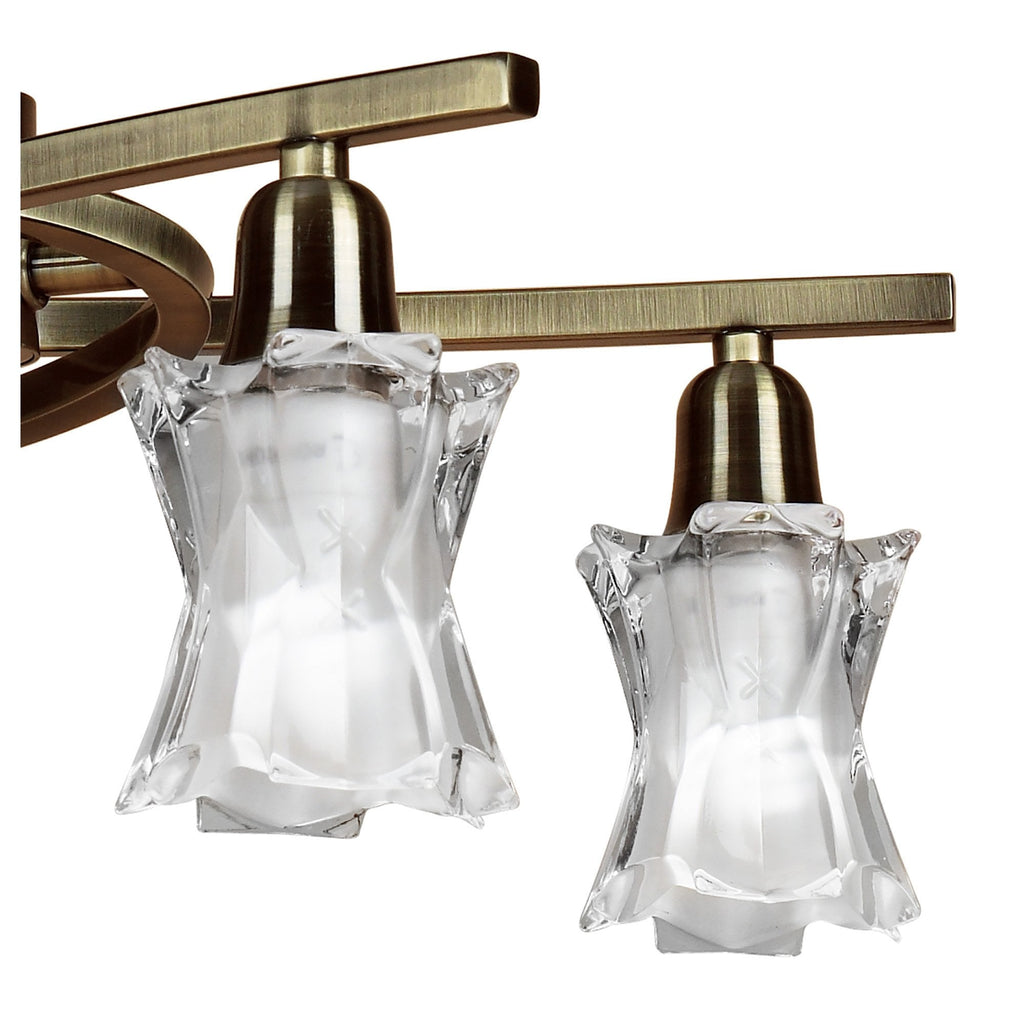 M8607AB/1 Alaska Pendant Convertible To Semi Flush 4 Light Antique Brass