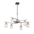 M8606/1 Alaska Pendant Convertible To Semi Flush 6 Light Satin Nickel