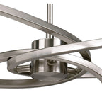 M8606/1 Alaska Pendant Convertible To Semi Flush 6 Light Satin Nickel