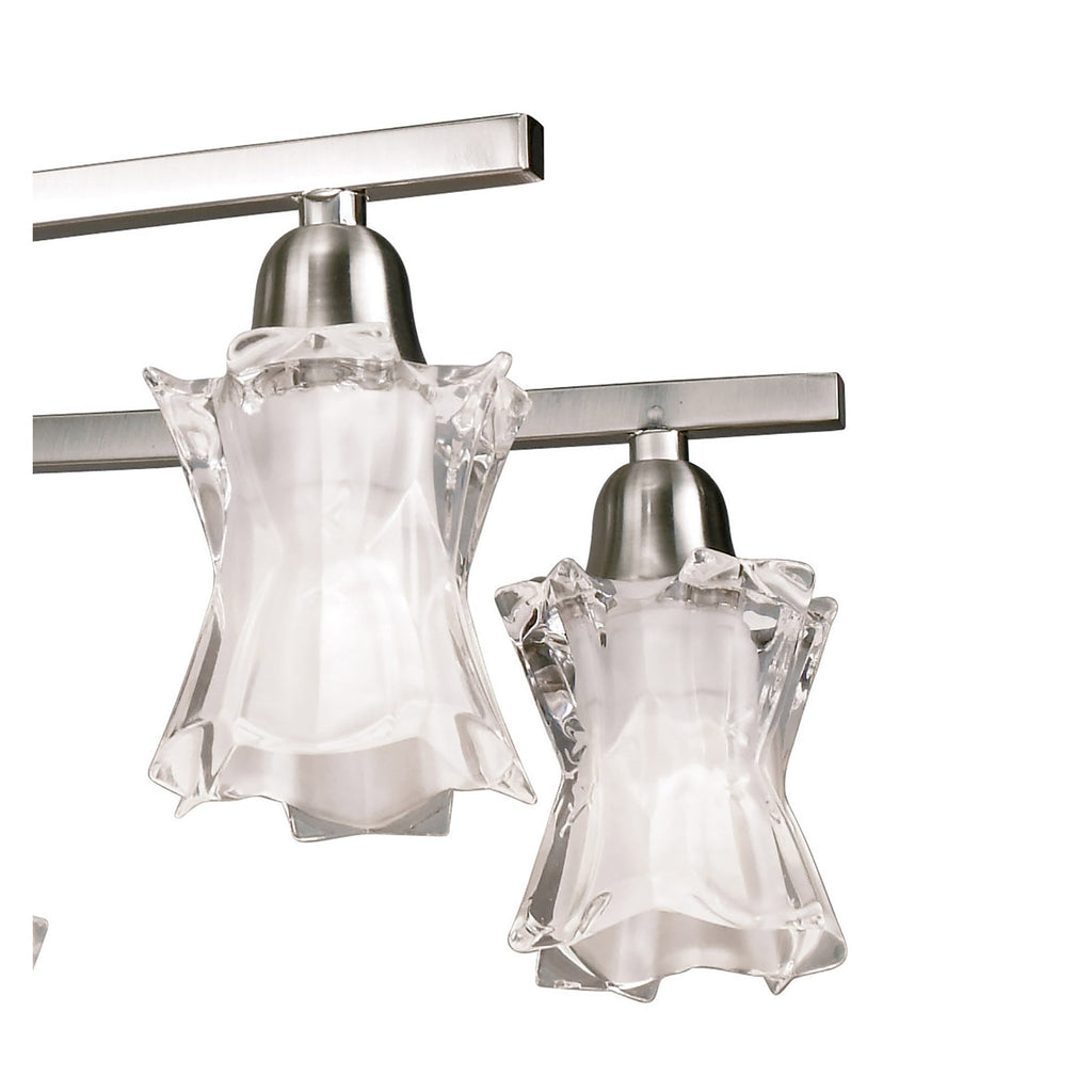 M8606/1 Alaska Pendant Convertible To Semi Flush 6 Light Satin Nickel