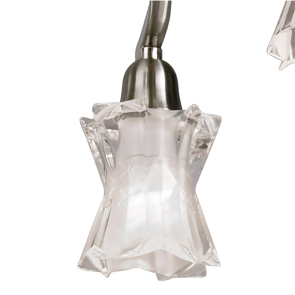 M8606/1 Alaska Pendant Convertible To Semi Flush 6 Light Satin Nickel