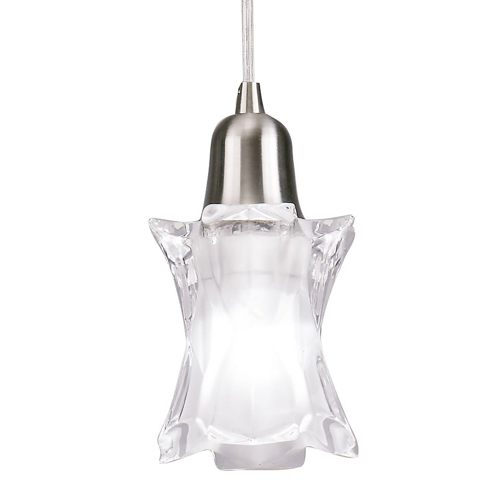 M8612/1 Alaska Square Pendant 1 Light Satin Nickel