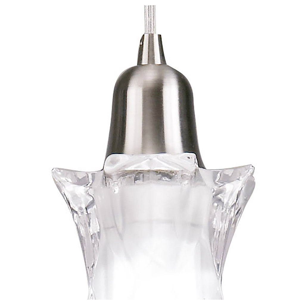 M8612/1 Alaska Square Pendant 1 Light Satin Nickel