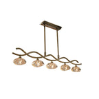 M0430AB Alfa Linear Pendant 5 Light G9 Antique Brass