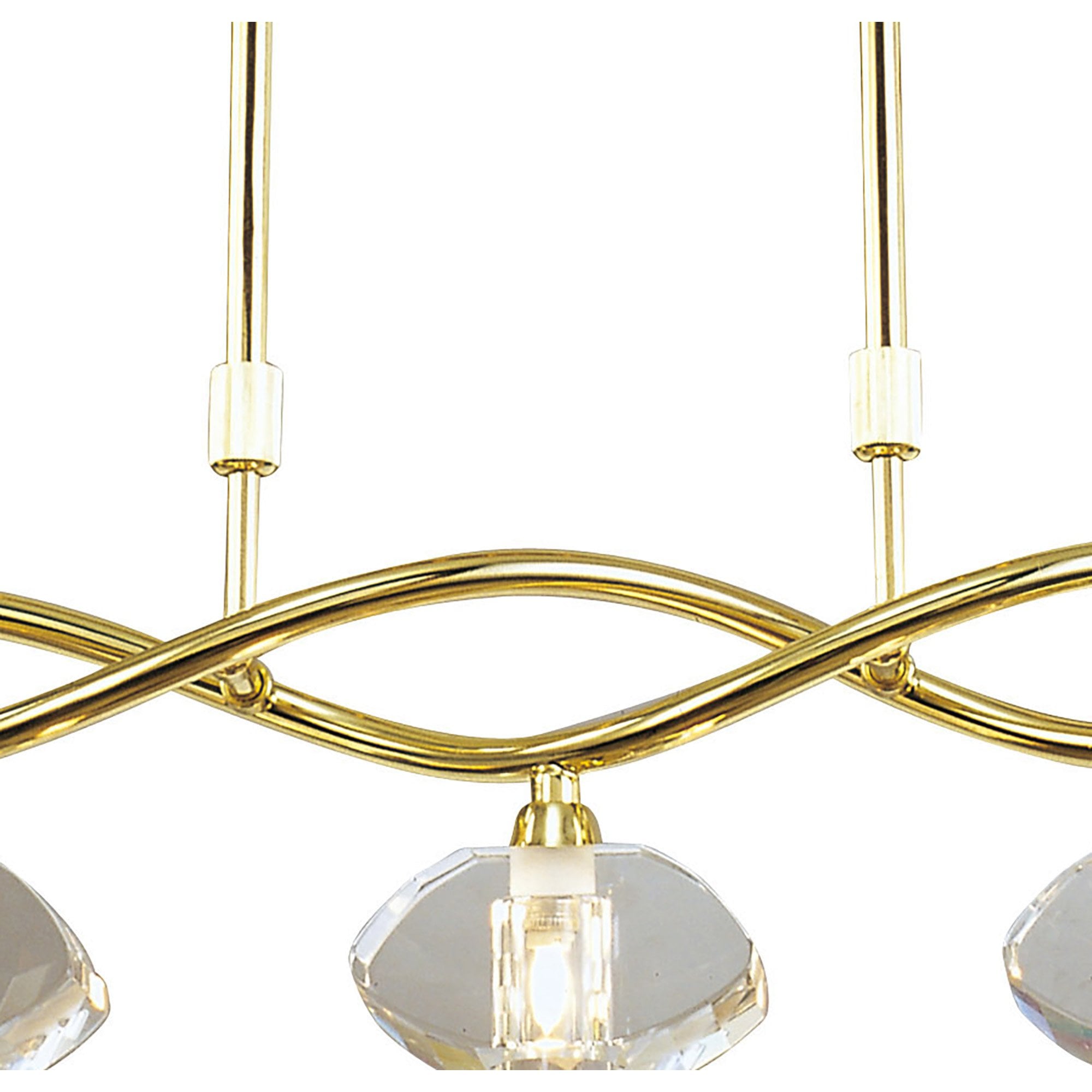 M0430PB Alfa Linear Pendant 5 Light G9 Polished Brass