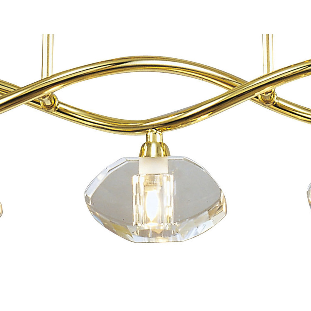 M0430PB Alfa Linear Pendant 5 Light G9 Polished Brass