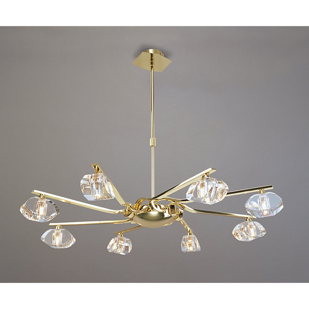 M0410PB Alfa Pendant 8 Light G9 Polished Brass