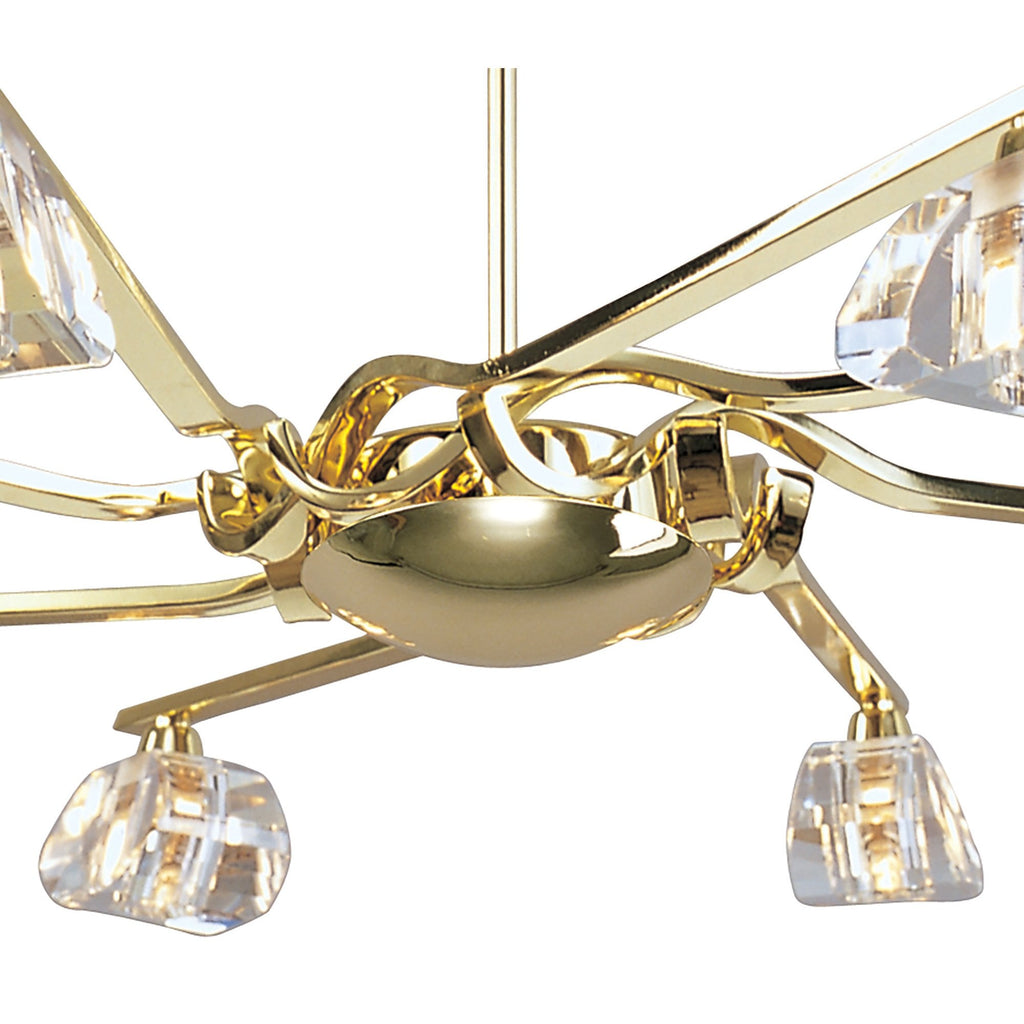 M0410PB Alfa Pendant 8 Light G9 Polished Brass