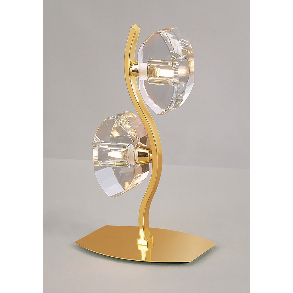M0565FG Alfa Table Lamp 2 Light G9 French Gold