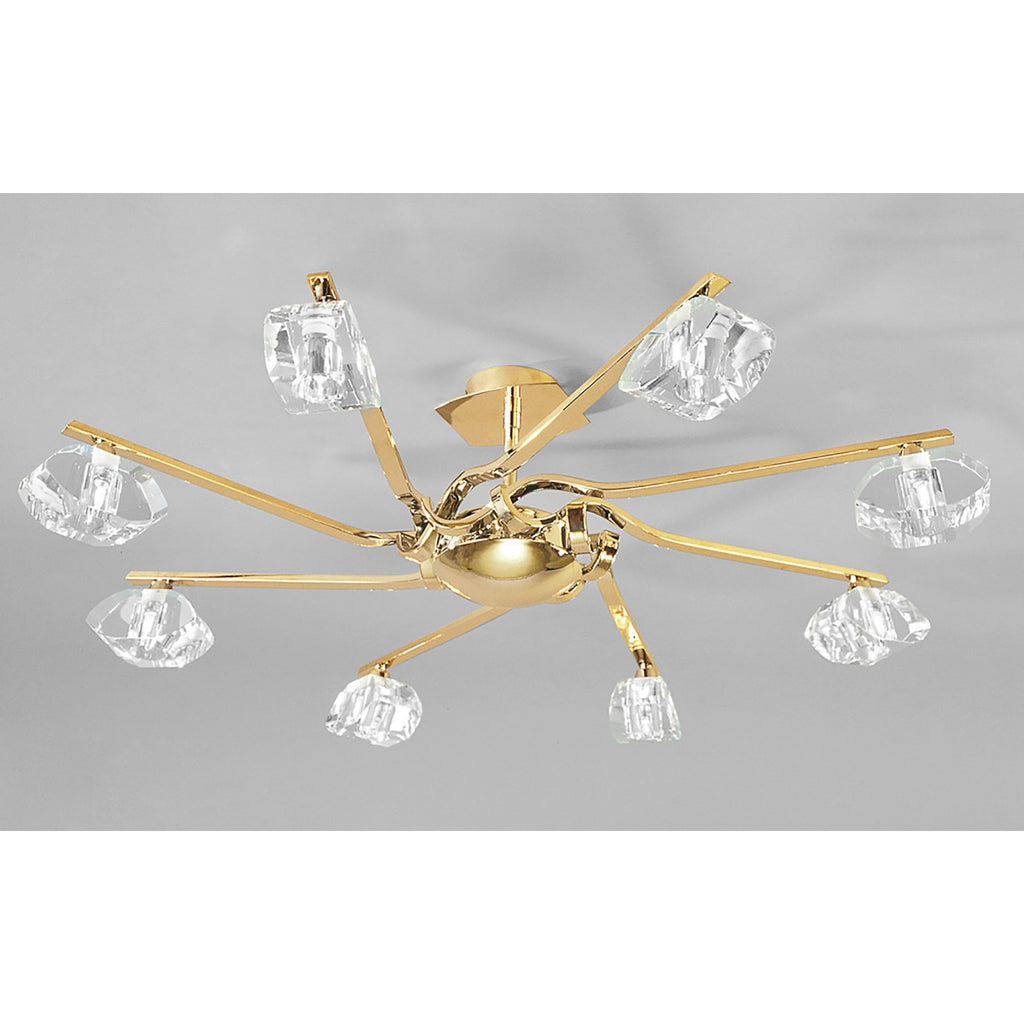 M0550FG Alfa Semi Flush 8 Light G9 French Gold