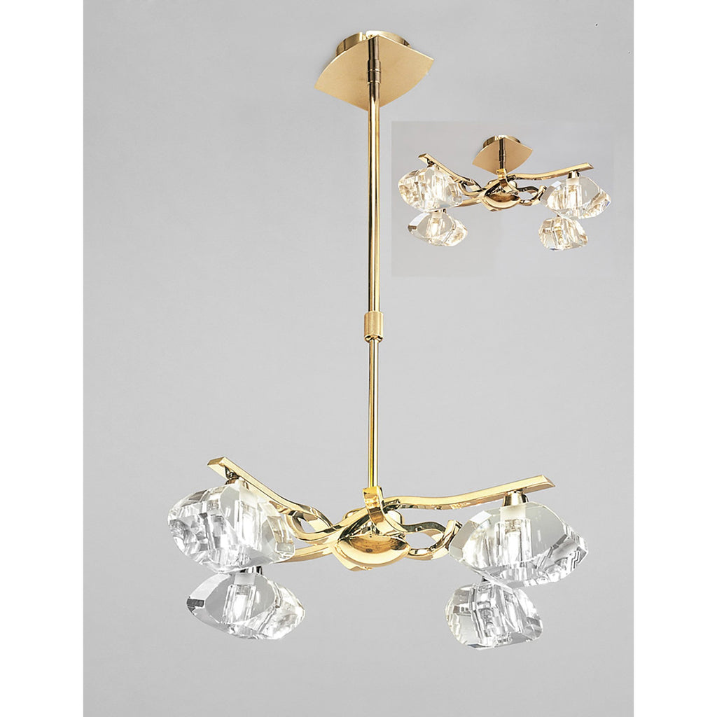 M0553FG Alfa Telescopic 4 Light G9 French Gold