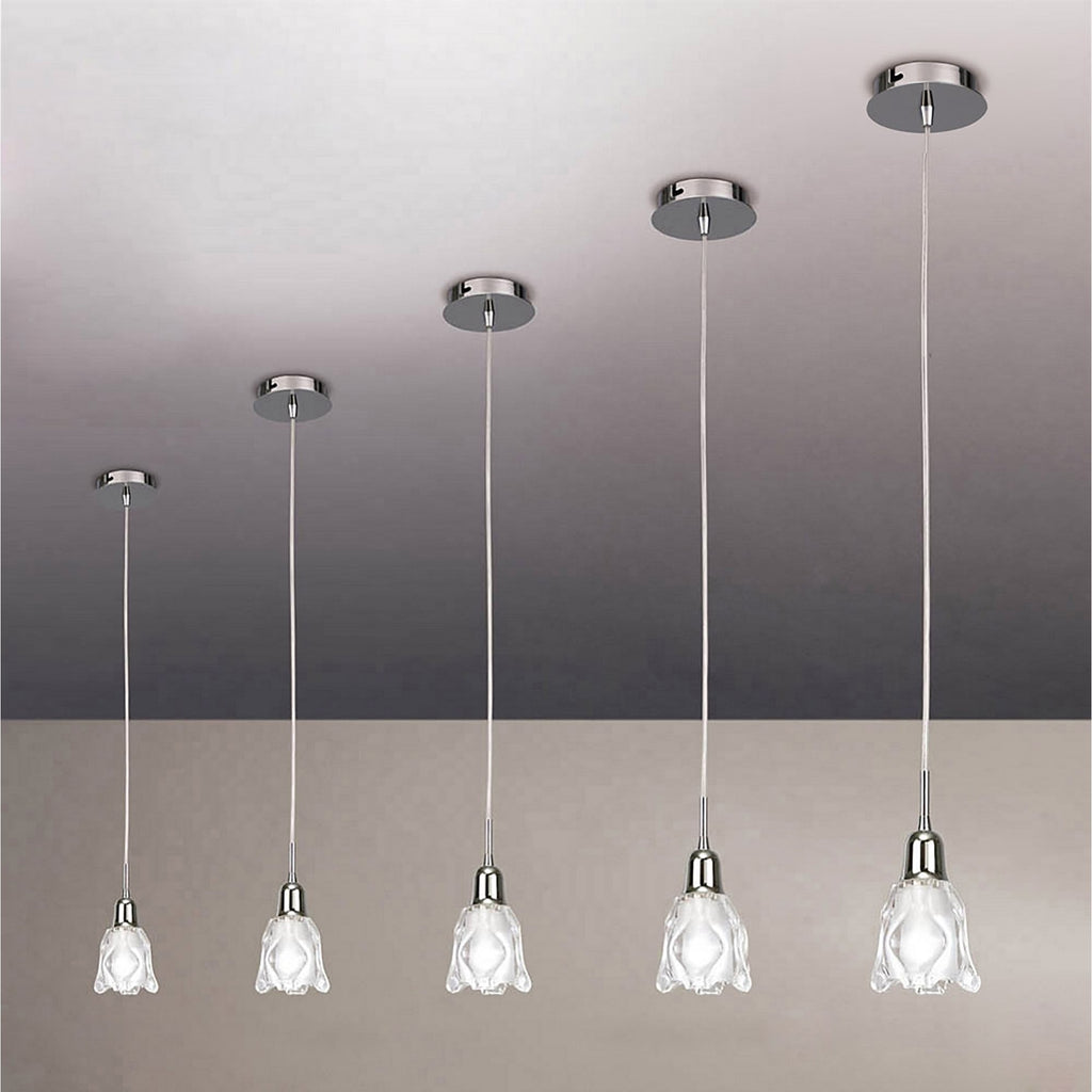 M8626/1 Amel Pendant 1 Light Polished Chrome