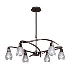 M8621BC/1 Amel Telescopic Convertible To Semi Flush 6 Light Black Chrome