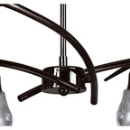 M8621BC/1 Amel Telescopic Convertible To Semi Flush 6 Light Black Chrome