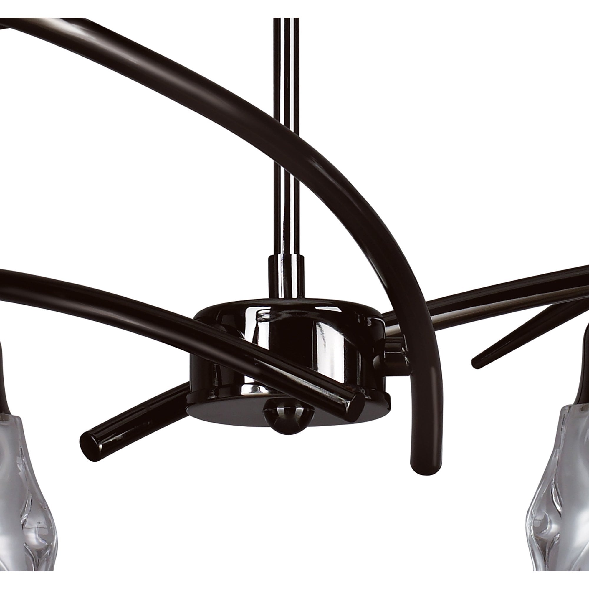 M8621BC/1 Amel Telescopic Convertible To Semi Flush 6 Light Black Chrome