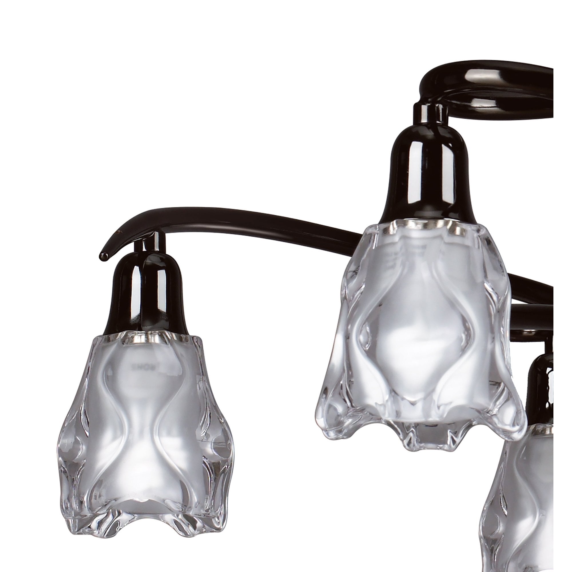 M8621BC/1 Amel Telescopic Convertible To Semi Flush 6 Light Black Chrome