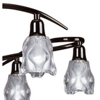 M8621BC/1 Amel Telescopic Convertible To Semi Flush 6 Light Black Chrome