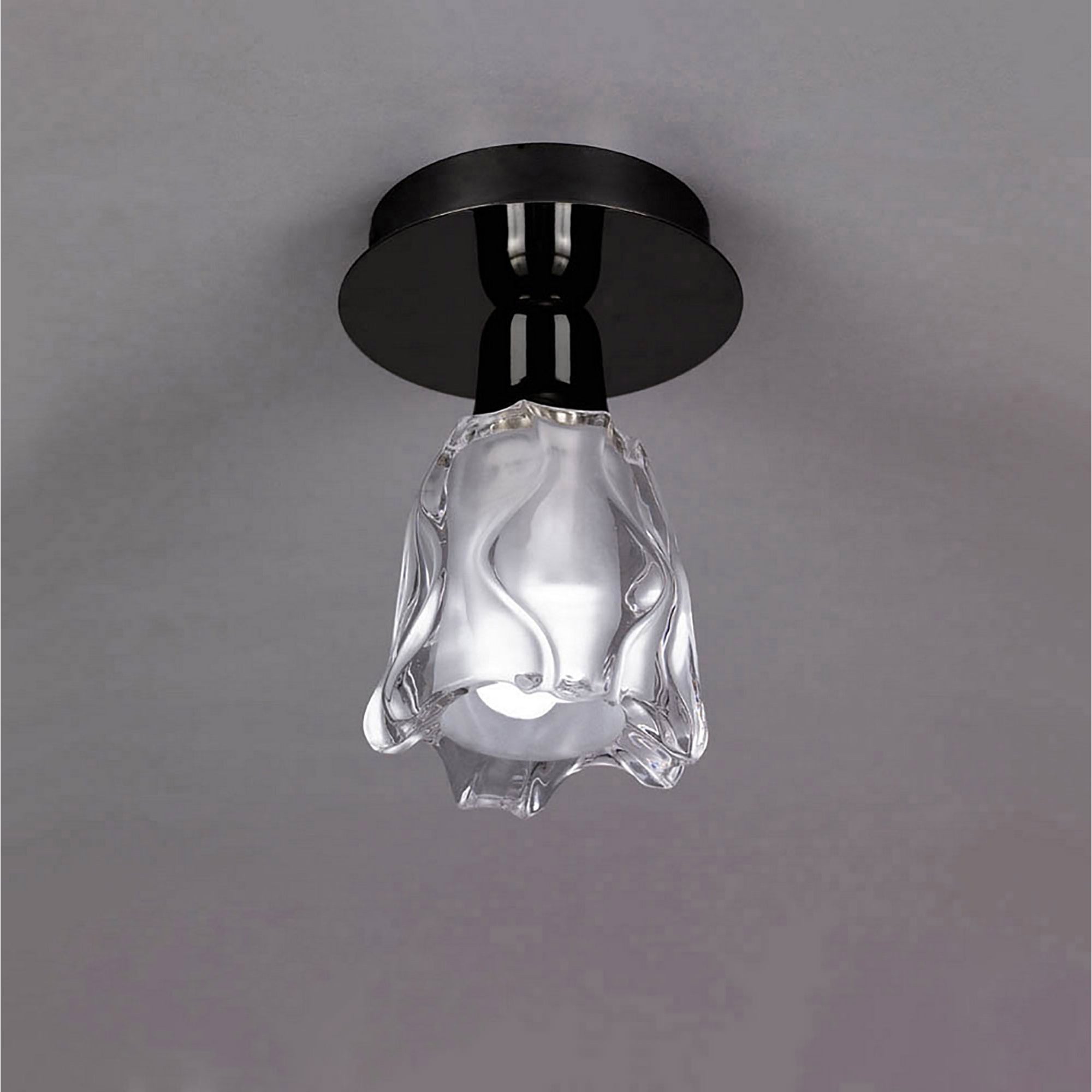 M8625BC/1 Amel Ceiling 1 Light Black Chrome