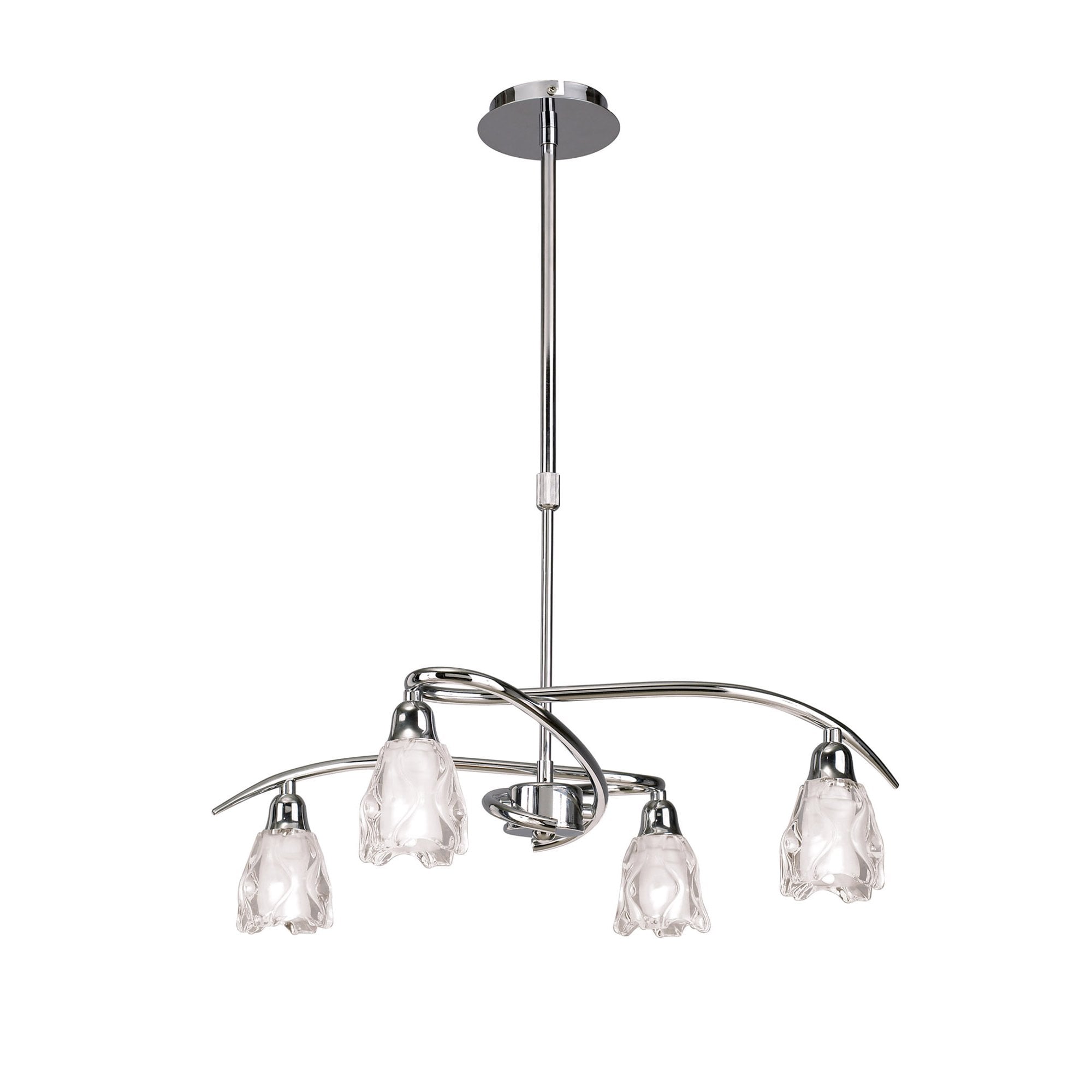M8622/1 Amel Telescopic Convertible To Semi Flush 4 Light Polished Chrome