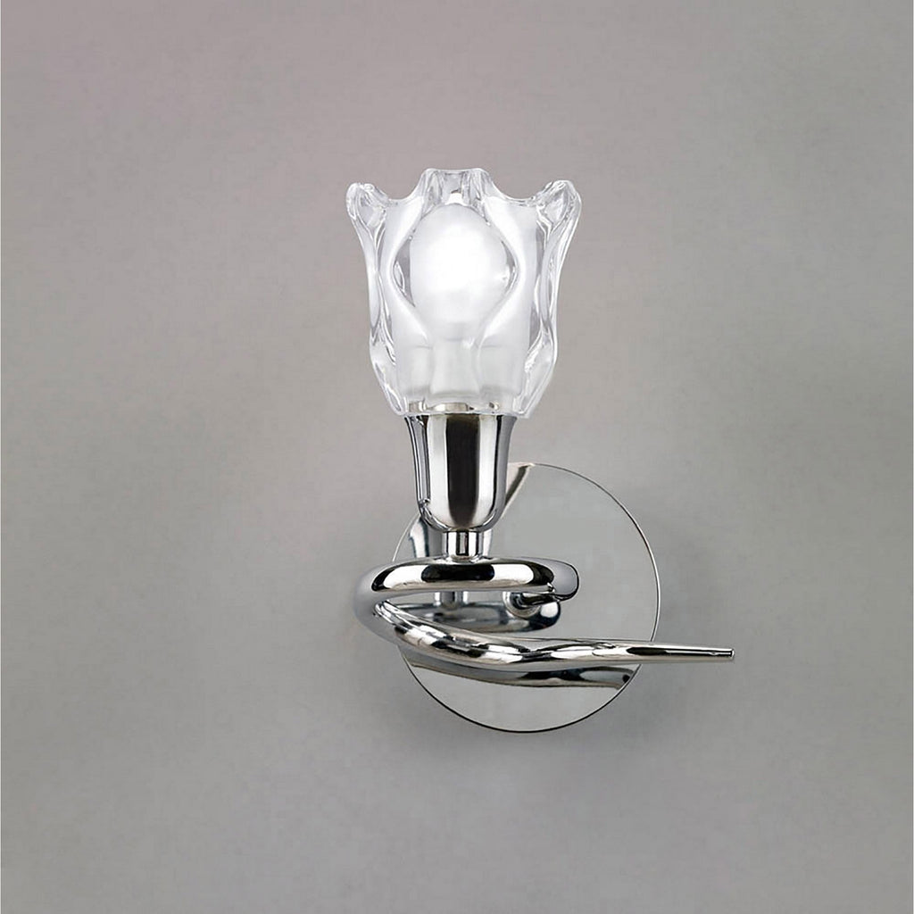 M8580/S/1 Amel Wall Lamp Switched 1 Light Polished Chrome
