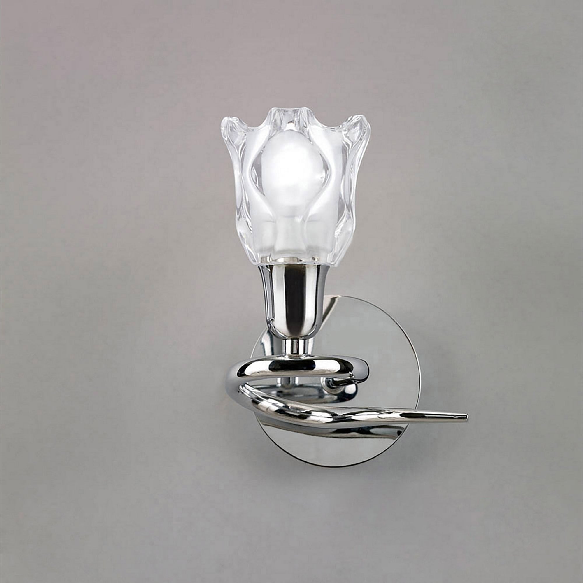 M8580/S/1 Amel Wall Lamp Switched 1 Light Polished Chrome