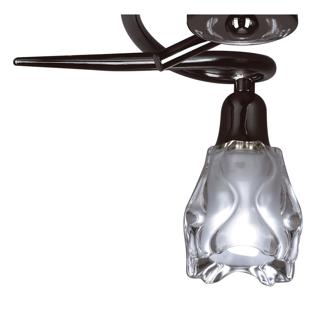 M8623BC/1 Amel Ceiling 3 Light Black Chrome