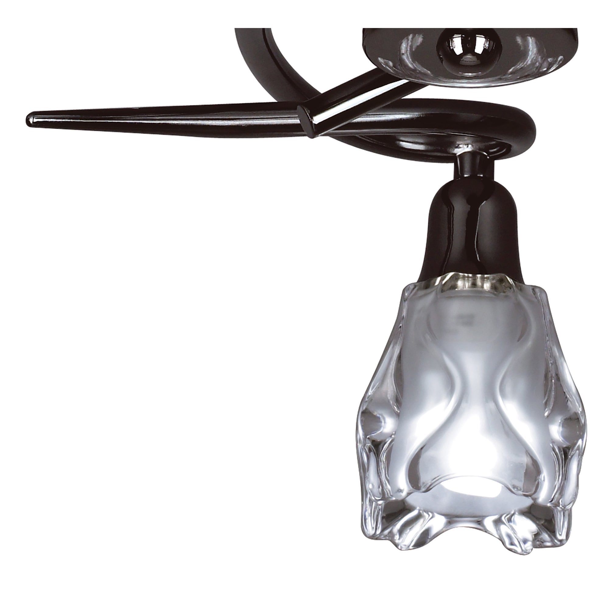 M8623BC/1 Amel Ceiling 3 Light Black Chrome