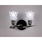M8581BC/S/1 Amel Wall Lamp Switched 2 Light Black Chrome