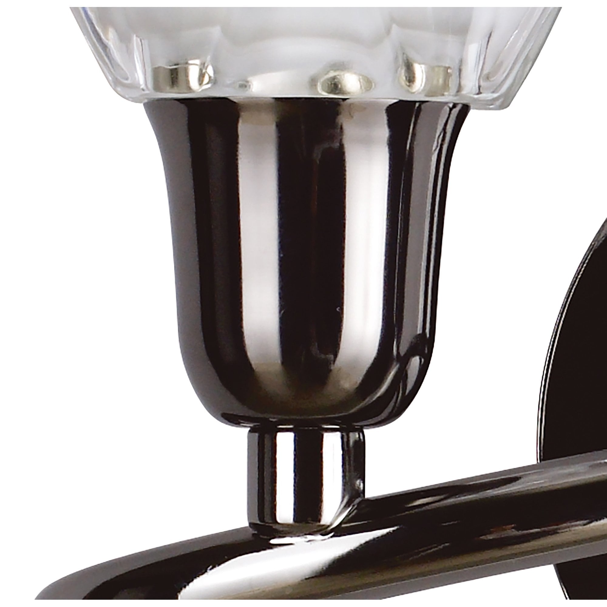 M8581BC/S/1 Amel Wall Lamp Switched 2 Light Black Chrome