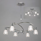 M8621/1 Amel Telescopic Convertible To Semi Flush 6 Light Polished Chrome