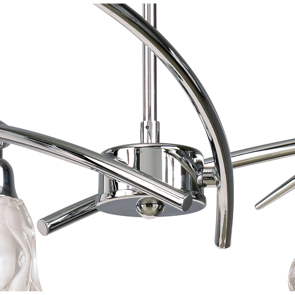 M8621/1 Amel Telescopic Convertible To Semi Flush 6 Light Polished Chrome