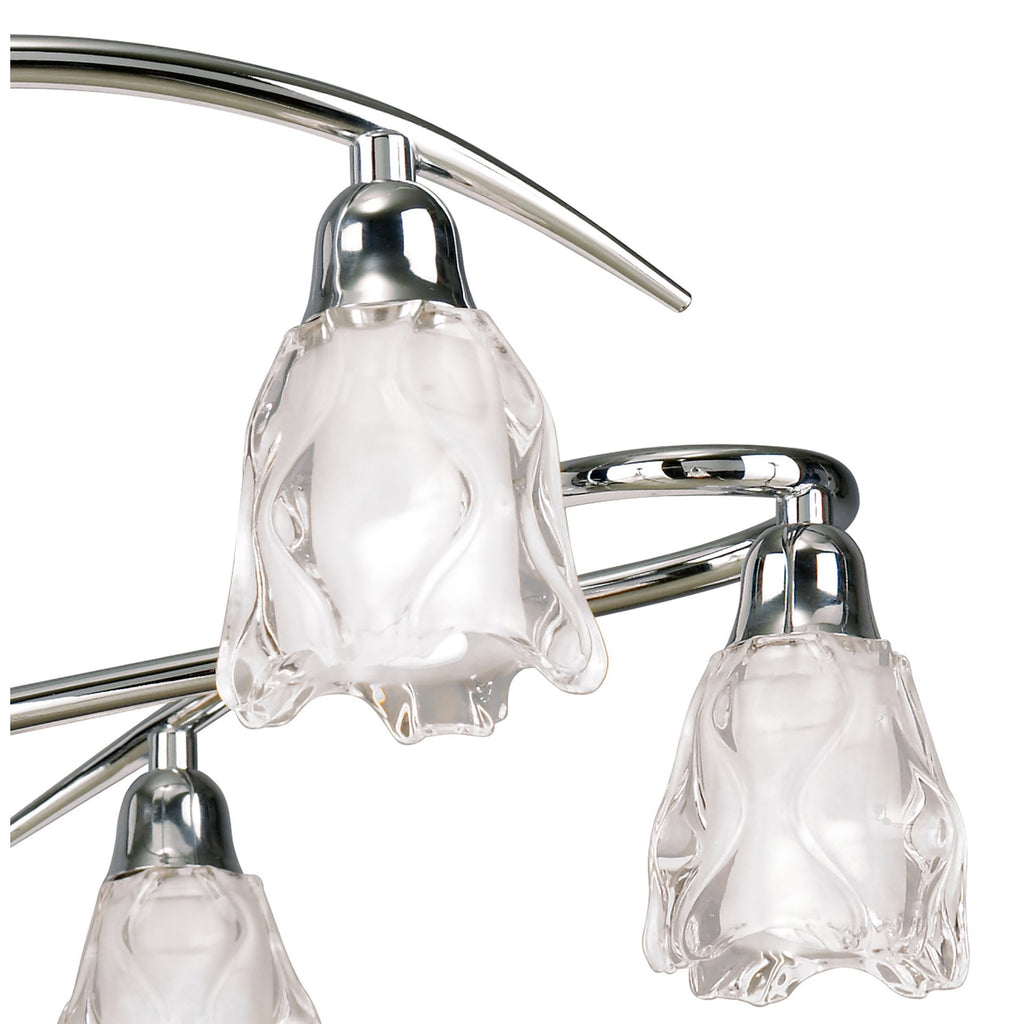 M8621/1 Amel Telescopic Convertible To Semi Flush 6 Light Polished Chrome