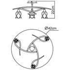 M0623 Amel Ceiling E14 3 Light Polished Chrome
