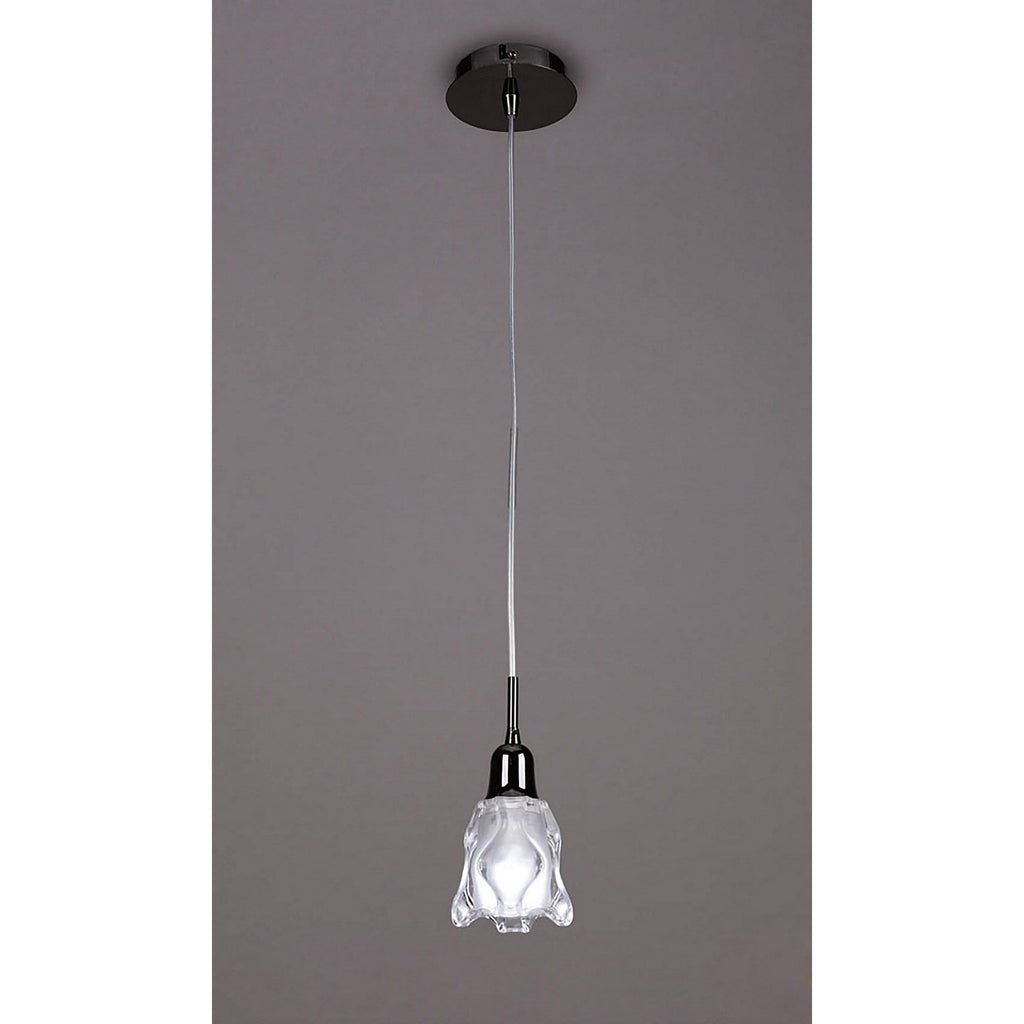 M8626BC/1 Amel Pendant 1 Light Black Chrome